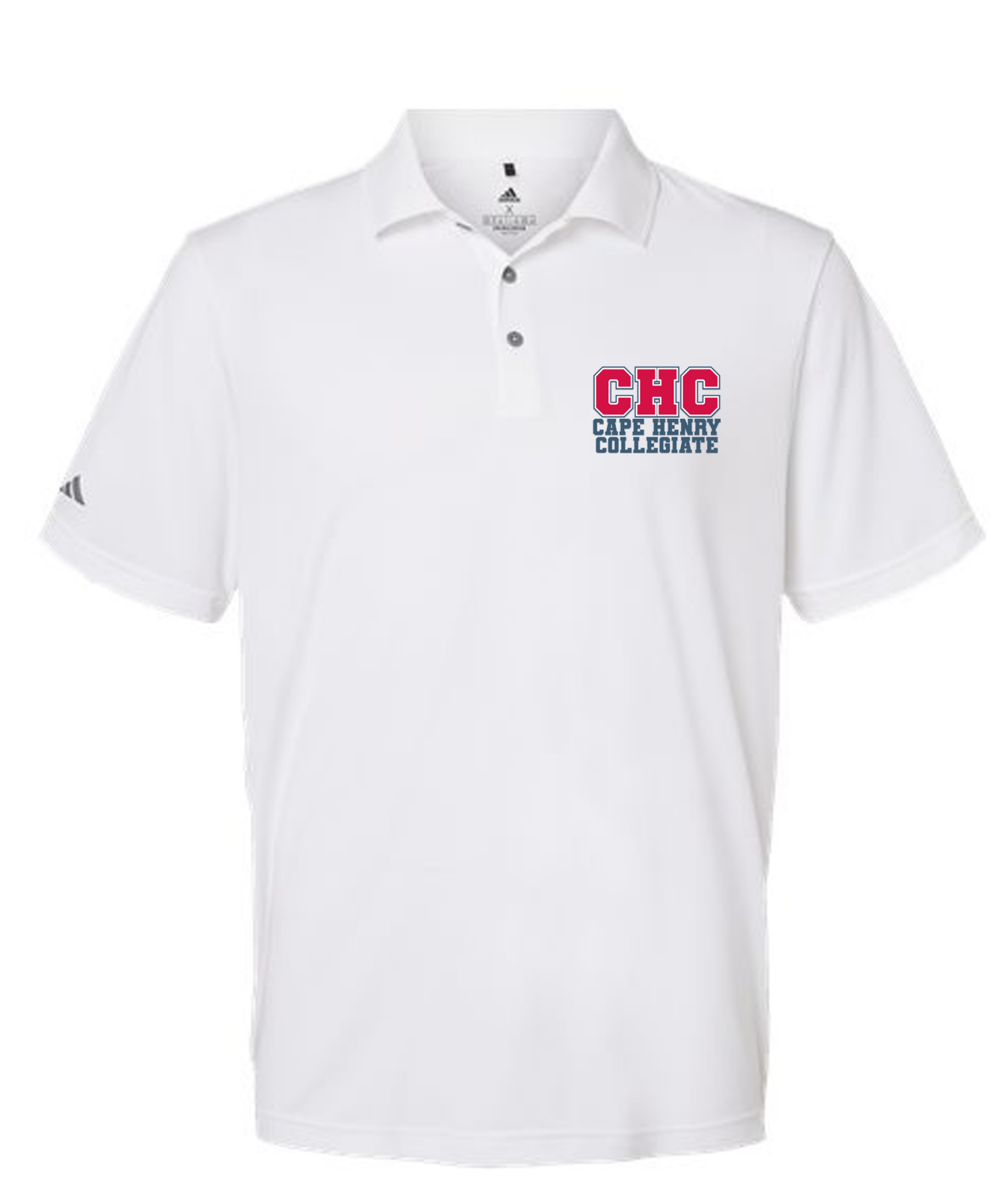 Adidas Performance Polo with Heat Transfer Logo, Available in Gray, Red, and White