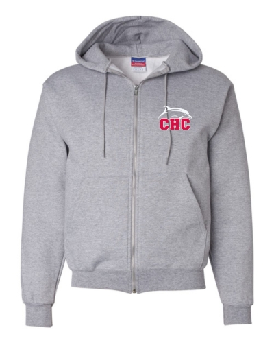 Full Zip Hoodie Cape Henry Sweatshirt, Available in Light Gray and Dark Gray  (Youth & Adult sizes)