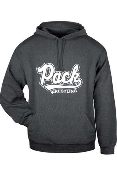 Pack Wrestling Unisex Heavy Blend Badger Hoodie, Gray Unisex (YOUTH & ADULT SIZES)