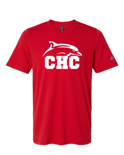 Adidas Blended Cape Henry Dolphin T-Shirt, Available in Red, White, and Gray