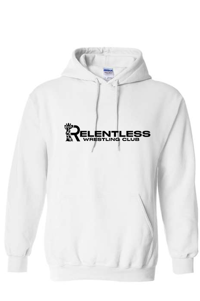 Relentless Wrestling Heavy Blend Hooded Sweatshirt White Relentless (YOUTH & ADULT SIZES)