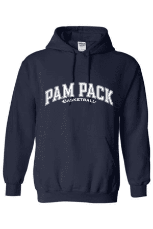 Pam Pack Basketball Unisex Heavy Blend Gildan Hoodie, Navy (YOUTH & ADULT SIZES)