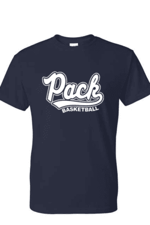 Pack Basketball T-shirt, Navy (YOUTH & ADULT SIZES)