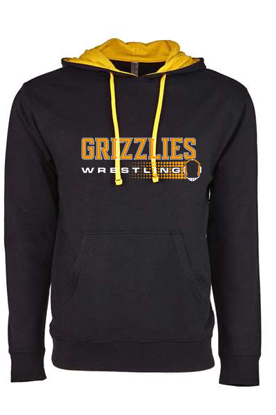 Black and Gold Grizzlies Hoodie (adult sizes only)