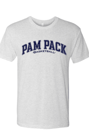 Pam Pack Basketball T-shirt, Next Level White (YOUTH & ADULT SIZES)