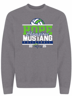 Hope Middle School Volleyball Championship 2025 Grey crewneck