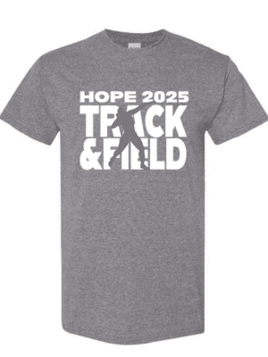 Hope Track and Field logo 2 Gray Gildan T-shirt