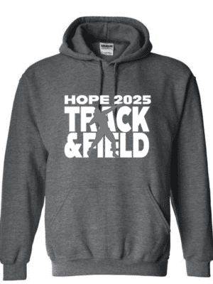 Hope Middle School Track and Field logo2 Gildan Hoodie in Gray