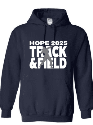 Hope Middle School Track and Field logo 2 Navy Gildan Hoodie