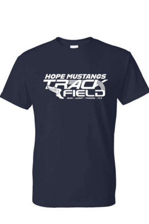 Hope Track and Field Navy Gildan T-shirt