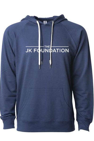 JK Independent Trading Lightweight Terry Hooded Sweatshirt, indigo blue