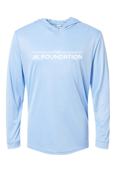 JK Islander Performance long sleeve shirt with hood, blue mist