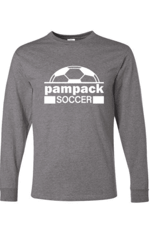 Pam Pack Soccer Long Sleeve T-shirt, Gray
