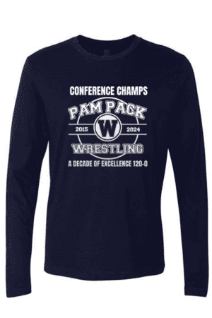 Washington Pam Pack Wrestling Conference Champ Shirts, Next Level long sleeve navy