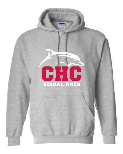Visual Arts Cape Henry Heavy Blend Hoodie, Available in Gray, White, and Red (Youth & Adult sizes) - Image 2