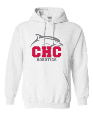 Robotics Cape Henry Heavy Blend Hoodie, Available in Gray, White, and Red (Youth & Adult sizes)