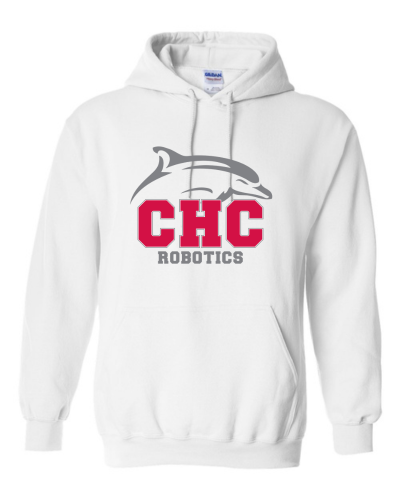 Robotics Cape Henry Heavy Blend Hoodie, Available in Gray, White, and Red (Youth & Adult sizes)