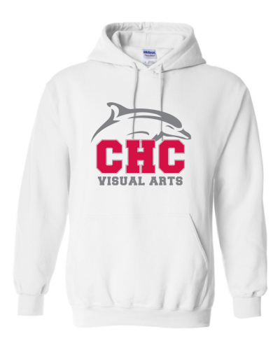 Visual Arts Cape Henry Heavy Blend Hoodie, Available in Gray, White, and Red (Youth & Adult sizes)