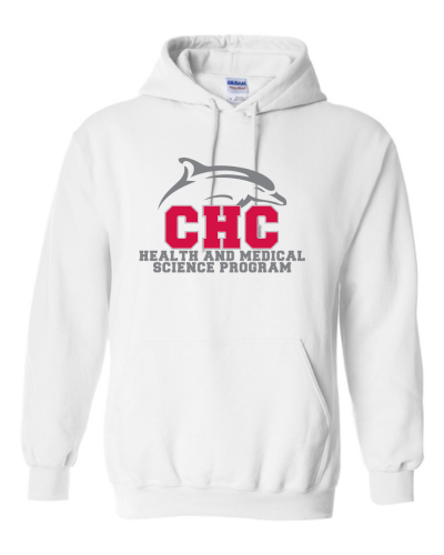 Health & Medical Sciences Cape Henry Heavy Blend Hoodie, Available in Gray, White, and Red (Youth & Adult sizes)