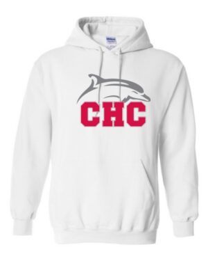 Heavy Blend Hoodie Cape Henry Sweatshirt, Available in White, Dark Gray and Red (Youth & Adult Sizes)