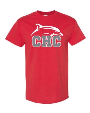 Cape Henry Dolphin Heavy Blend T-shirt, Available in White, Red and Dark Gray (Youth & Adult Sizes)