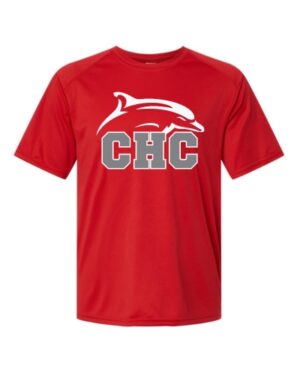 Cape Henry Dolphin Athletic Performance T-Shirts, Available in Red and Gray (Youth & Adult Sizes)