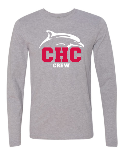 Crew Cape Henry Long Sleeve T-Shirt, Available in Gray and Red (Youth & Adult Sizes)