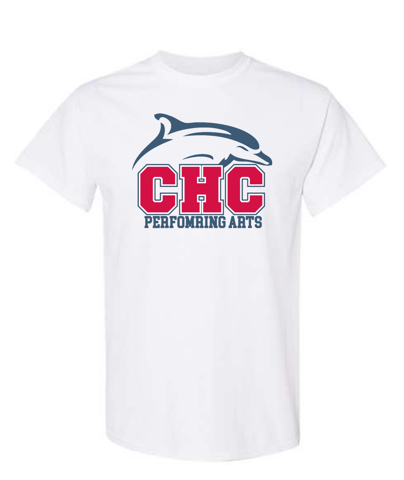 Performing Arts Cape Henry Heavy Blend T-shirt, available in Red and Gray (Youth & Adult Sizes)