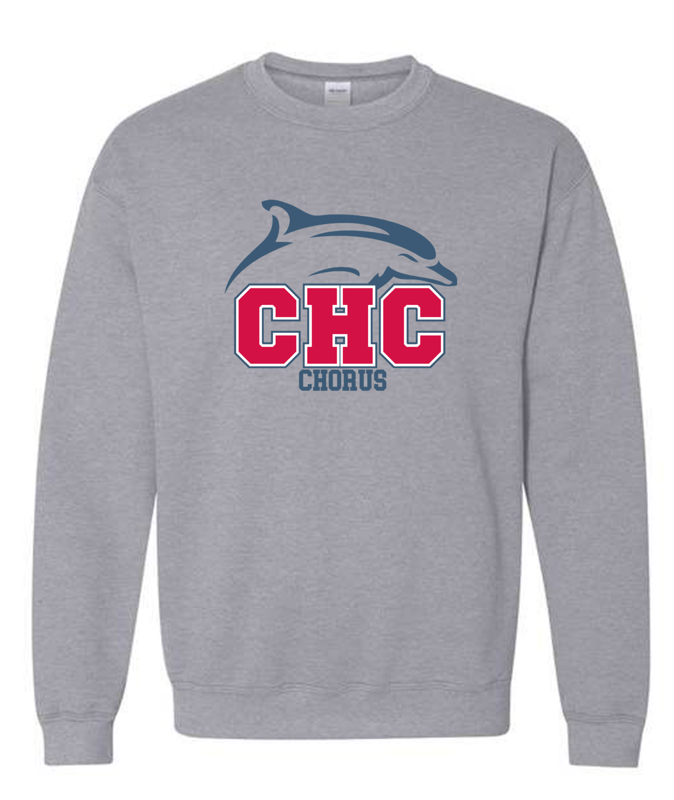 Chorus Heavy Blend Crewneck Cape Henry Sweatshirt available in Gray, White, and Red (youth and adult sizes)