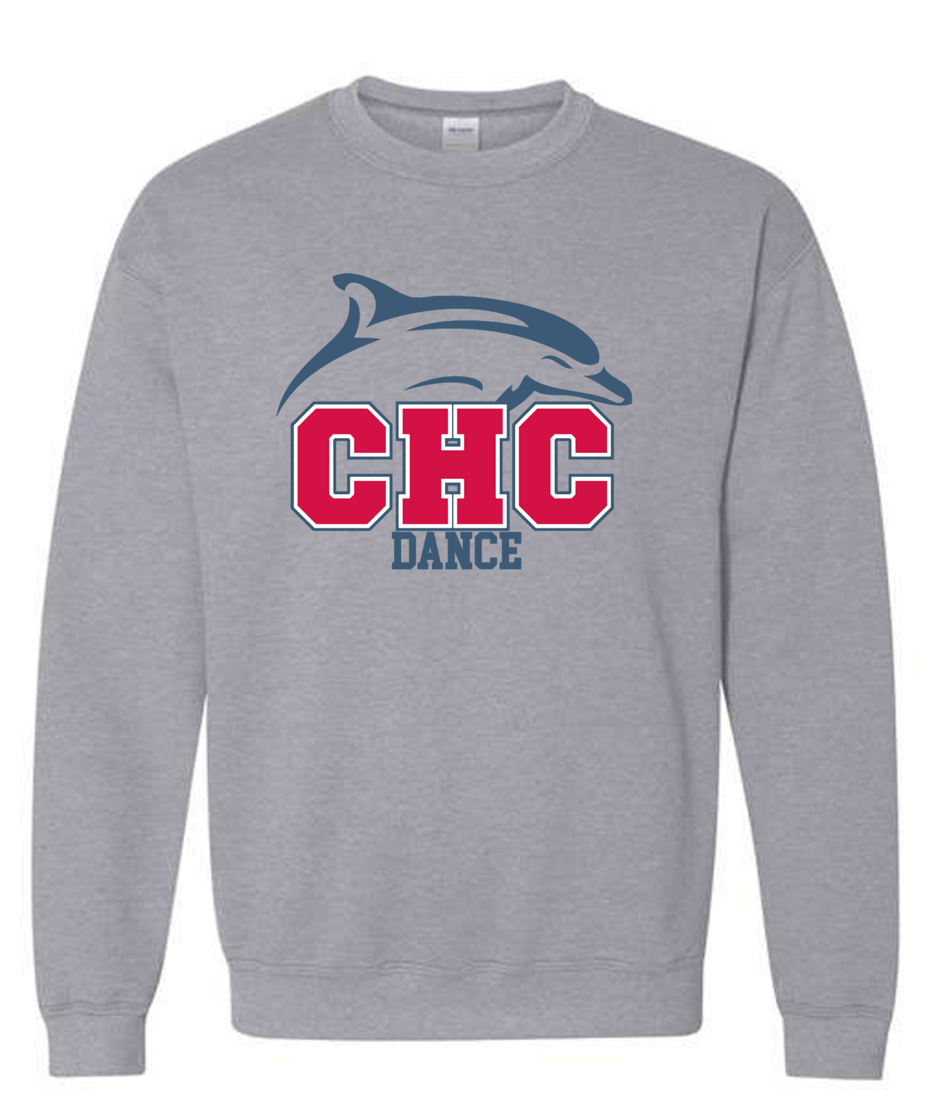 Dance Heavy Blend Crewneck Cape Henry Sweatshirt available in Gray, White, and Red (youth and adult sizes)