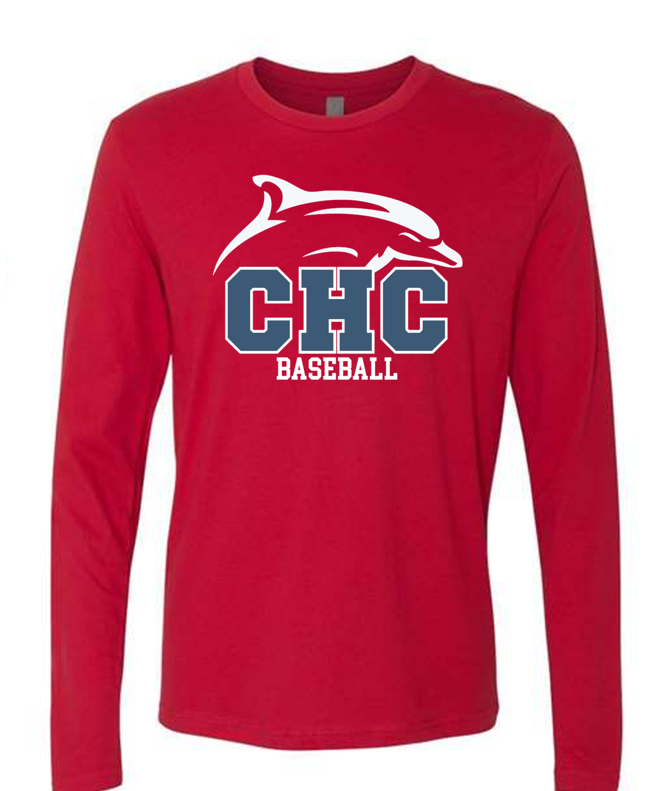 Baseball Cape Henry Long Sleeve T-shirt, available in Gray and Red (Youth & Adult Sizes)