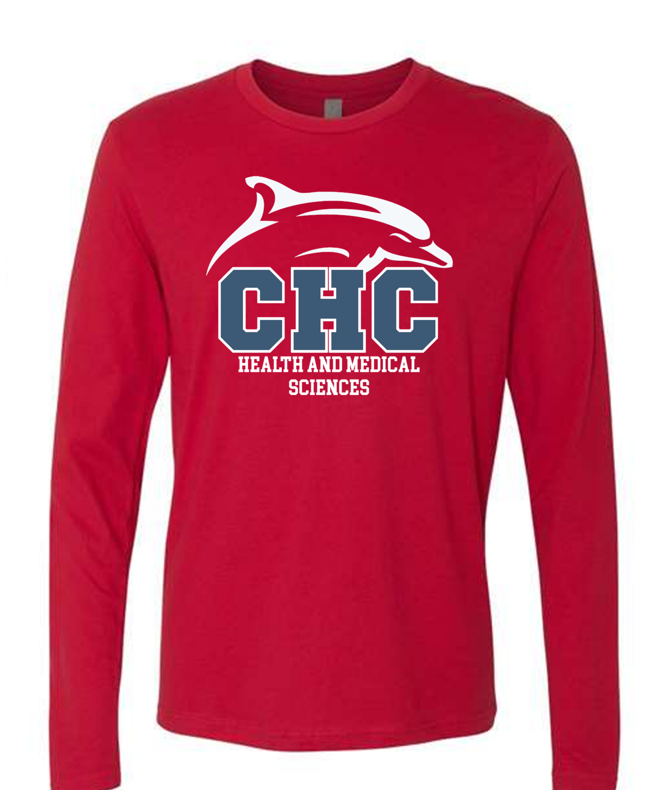 Health & Medical Sciences Cape Henry Long Sleeve T-shirt, available in Gray and Red (Youth & Adult Sizes)