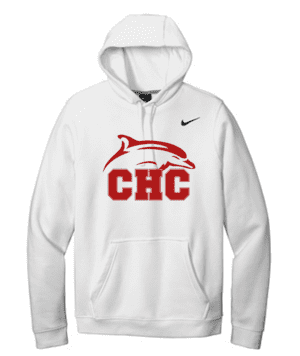 Nike Club Fleece Pullover Hoodie CHC Dolphin logo, Available in Gray and White