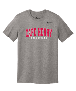 Nike Dri-FIT Legend Tee Cape Henry Collegiate Logo, Available in Red and Gray