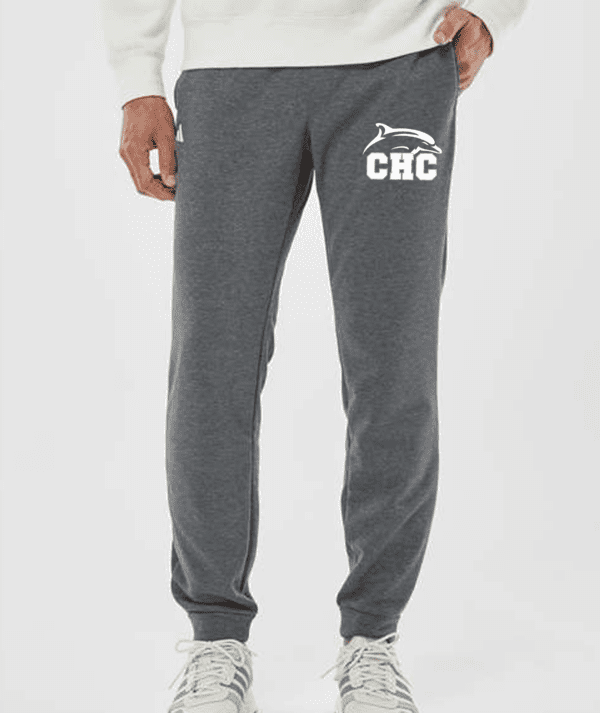 Adidas Fleece Joggers in Dark Gray