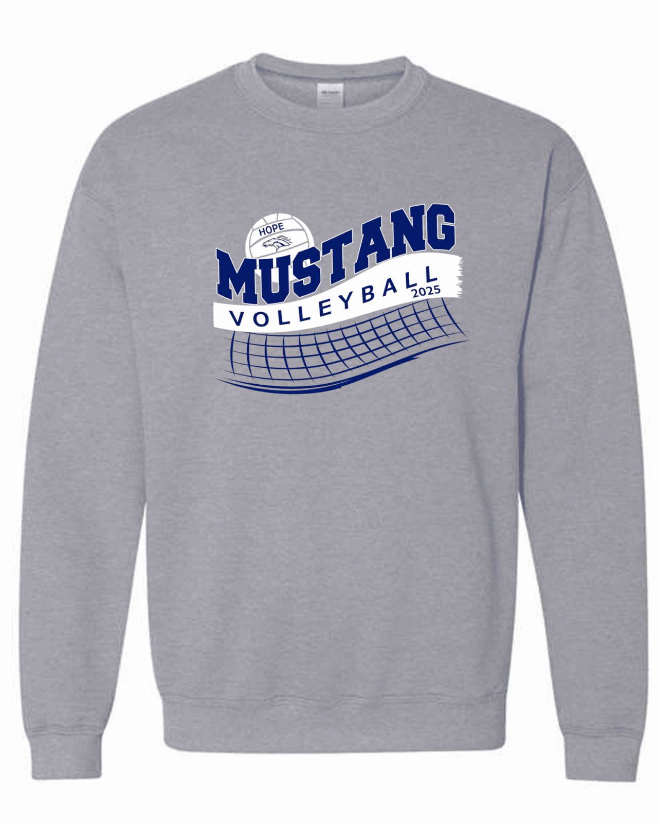 Hope Volleyball Crewneck Sweatshirt Gray