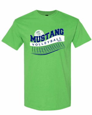Hope Volleyball Gildan All Cotton Tee in Electric Green