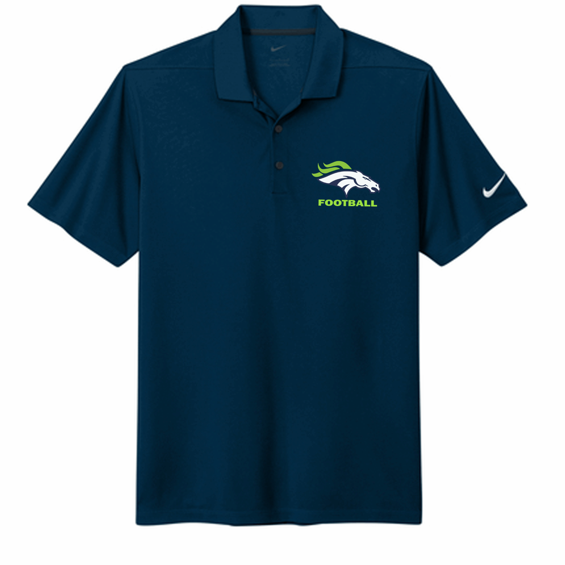 Nike Dri-FIT Polo Hope Football (Navy, Gray, and White)