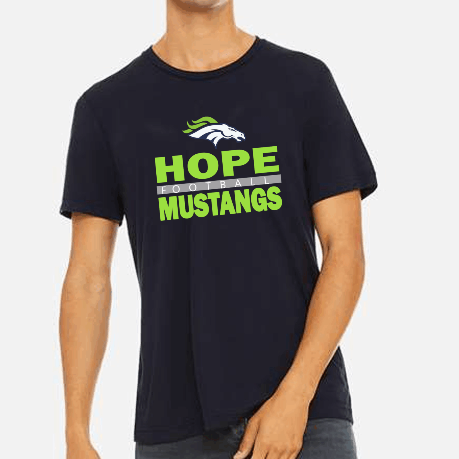 Hope Football Triblend Tee (Navy, White, Gray)