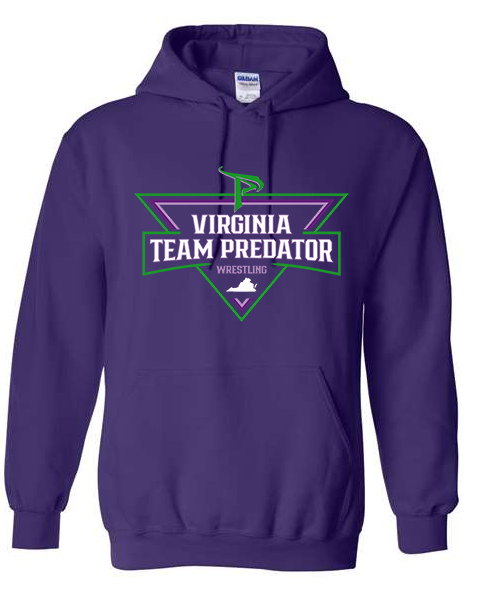 VA Predator Heavy Weight Gildan Hoodie Purple (YOUTH & ADULT SIZES)