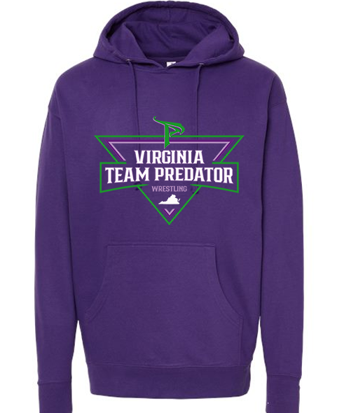 VA Predator Independent Trading Company Mid-weight Hoodie Purple (YOUTH & ADULT SIZES)