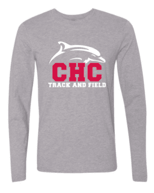 Track and Field Cape Henry Long Sleeve T-Shirt, Available in Gray and Red (Youth & Adult Sizes)