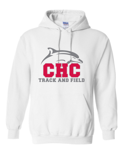 Track and Field Cape Henry Heavy Blend Hoodie, Available in Gray, White, and Red (Youth & Adult sizes)