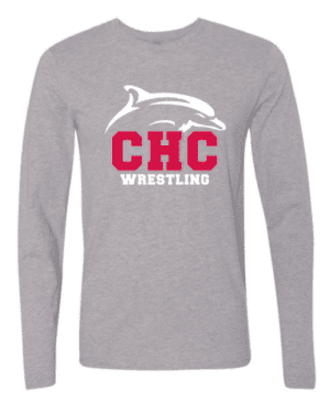 Wrestling Cape Henry Long Sleeve T-Shirt, Available in Gray and Red (Youth & Adult Sizes)