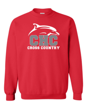 Cross Country Heavy Blend Crewneck Cape Henry Sweatshirt, Available in White, Gray and Red (Youth & Adult Sizes)
