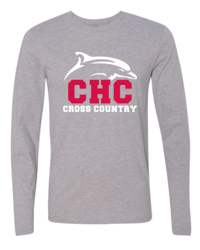 Cross Country Cape Henry Long Sleeve T-Shirt, Available in Gray and Red (Youth & Adult Sizes)