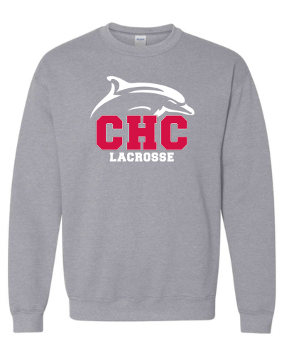 Lacrosse Heavy Blend Crewneck Cape Henry Sweatshirt, Available in White, Gray and Red (Youth & Adult Sizes) - Image 2