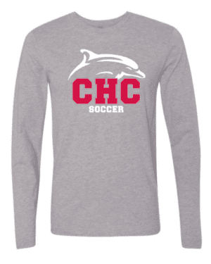 Soccer Cape Henry Long Sleeve T-Shirt, Available in Gray and Red (Youth & Adult Sizes)