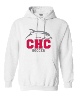 Soccer Cape Henry Heavy Blend Hoodie, Available in Gray, White, and Red (Youth & Adult sizes)