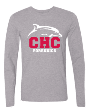 Forensics Cape Henry Long Sleeve T-Shirt, Available in Gray and Red (Youth & Adult Sizes)
